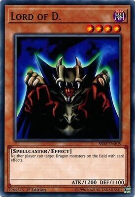 SJ Lord of D. - SS02-ENA05 - Common 1st Edition
Speed Duel Starter Decks: Duelists of Tomorrow Singles