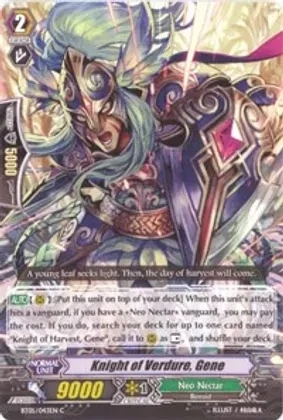 Knight of Verdure, Gene - Awakening of Twin Blades (BT05) Awakening of Twin Blades