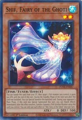 SJ Shif, Fairy of the Ghoti - POTE-EN087 - Super Rare 1st Edition
Power of the Elements 1st Edition Singles *Espanol*