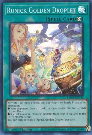 SH Runick Golden Droplet - TAMA-EN035 - Super Rare 1st Edition
Tactical Masters 1st Edition Singles