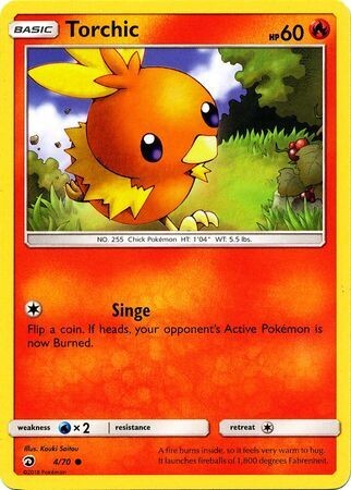 Torchic - 4/70 - Common
Sun &amp; Moon: Dragon Majesty Singles