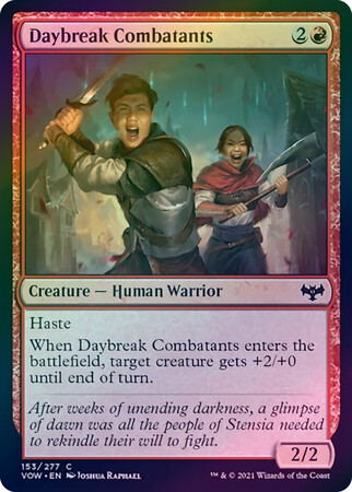 Daybreak Combatants 153/277 - Foil
Innistrad: Crimson Vow Foil Singles