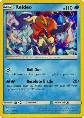 Keldeo - 26/73 - Holo Rare Shining Legends Singles