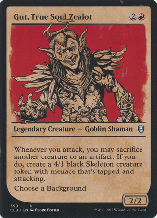 Gut, True Soul Zealot (Showcase) 399 - Commander Legends: Battle for Baldur&#39;s Gate (CLB) (Español)