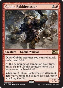 Goblin Rabblemaster 145/269
Magic 2015 (M15) Singles