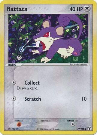 Rattata - 77/112 - Common Reverse Holo
Ex Fire Red &amp; Leaf Green Reverse Holo Singles
