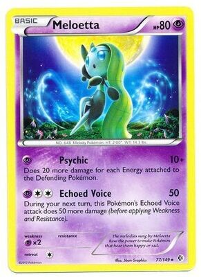 Meloetta - 77/149 - Rare Theme Deck Exclusive
Pokemon Theme Deck Exclusives