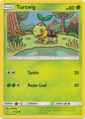 Turtwig - 7/156 - Common
Sun &amp; Moon: Ultra Prism Singles