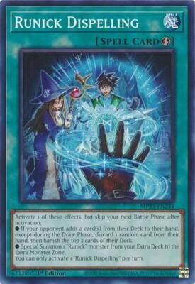 Runick Dispelling - MP23-EN244 - Common 1st Edition
Mega Tin 2023 Dueling Heroes Singles