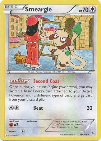 Smeargle - 123/162 - Rare
XY: Breakthrough Singles
