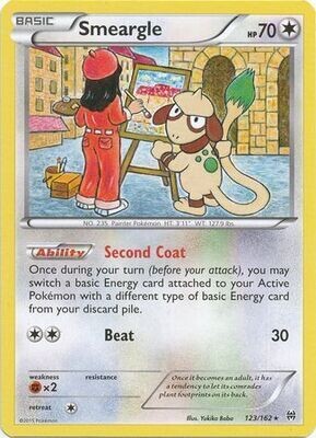 Smeargle - 123/162 - Rare
XY: Breakthrough Singles