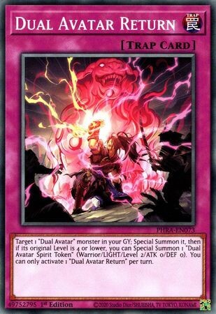 Dual Avatar Return - PHRA-EN073 - Common 1st Edition Phantom Rage 1st Edition Singles [PHRA]