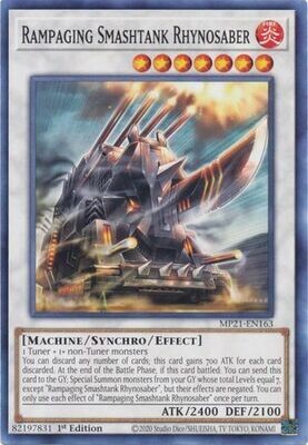 Rampaging Smashtank Rhynosaber - MP21-EN163 - Common 1st Edition 2021 Mega-Tin: Ancient Battles 1st Edition Singles