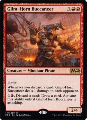 Glint-Horn Buccaneer 141/280 - Silver Stamped Magic 2020 (M20) Silver Stamped Non Foil Singles