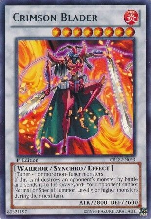 SJ Crimson Blader - CBLZ-EN093 - Rare 1st Edition
Cosmo Blazer 1st Edition Singles