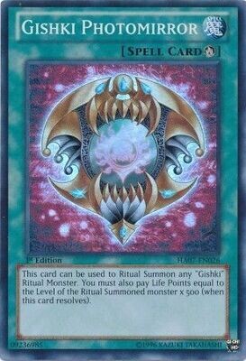 SJ Gishki Photomirror - HA07-EN026 - Super Rare 1st Edition
Hidden Arsenal 7: Knight of Stars 1st Edition Singles