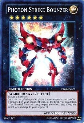 SJ Photon Strike Bounzer - CT09-EN022 - Super Rare
Yu-Gi-Oh! Promo Cards