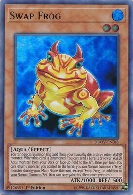 SJ Swap Frog - DUOV-EN063 - Ultra Rare 1st Edition Duel Overload 1st Edition Singles