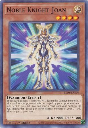 Noble Knight Joan - LED8-EN030 - Common 1st Edition
Legendary Duelists: Synchro Storm 1st Edition Singles