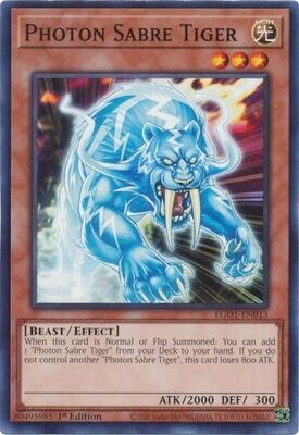Photon Sabre Tiger - EGO1-EN013 - Common 1st Edition Egyptian God Deck: Obelisk the Tormentor 1st Edition Singles (espanol)