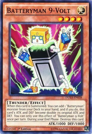 Batteryman 9-Volt - DUEA-EN038 - Common 1st Edition Duelist Alliance 1st Edition Singles