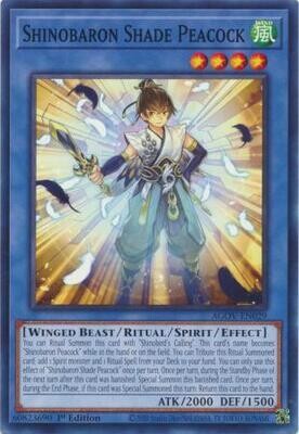 Shinobaron Shade Peacock - AGOV-EN029 - Common 1st Edition
Age of Overlord 1st Edition Singles (Espanol)