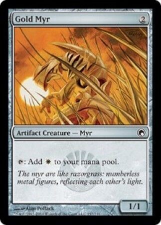 Gold Myr 157/249 - Scars of Mirrodin Singles