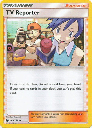TV Reporter - 149/168 - Uncommon Sun &amp; Moon: Celestial Storm Singles