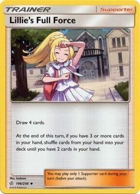 Lillie&#39;s Full Force - 196/236 - Uncommon Sun &amp; Moon: Cosmic Eclipse Singles (Español)