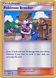 Pokemon Breeder - 63/73 - Uncommon Shining Legends Singles