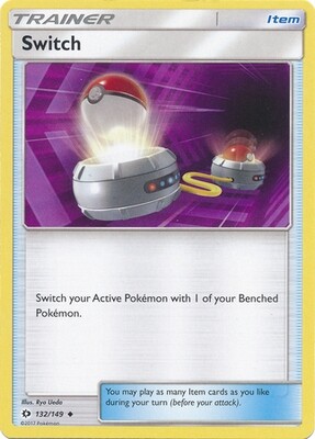 Switch - 132/149 - Uncommon Sun &amp; Moon (Base Set) Singles