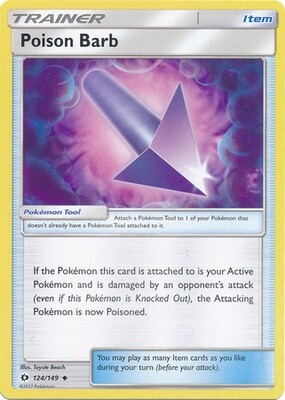 Poison Barb - 124/149 - Uncommon Sun &amp; Moon (Base Set) Singles
