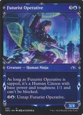 Futurist Operative 333 - Showcase Ninja Frame Kamigawa Neon Dynasty Collector Booster Singles