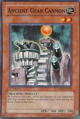Ancient Gear Cannon - SD10-EN016 - Common 1st Edition Structure Deck: Machine Re-Volt 1st Edition Singles