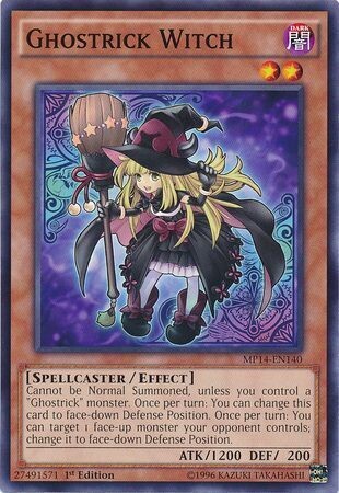 Ghostrick Witch - MP14-EN140 - Common 1st Edition
Yu-Gi-Oh! 2014 Mega-Tins Singles (Espanol)