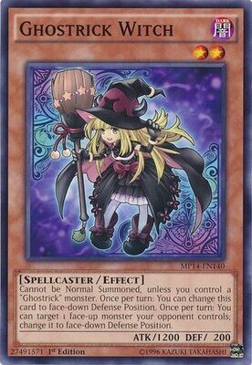 SH Ghostrick Witch - MP14-EN140 - Common 1st Edition
Yu-Gi-Oh! 2014 Mega-Tins Singles