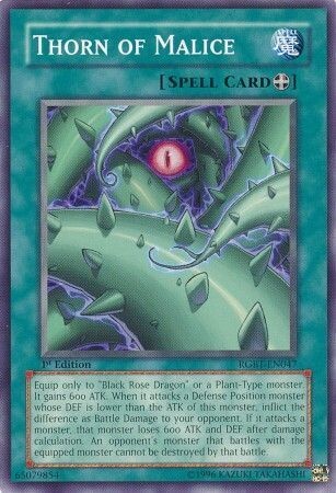 Thorn of Malice - RGBT-EN047 - Common 1st Edition
Raging Battles [RGBT] 1st Edition Singles