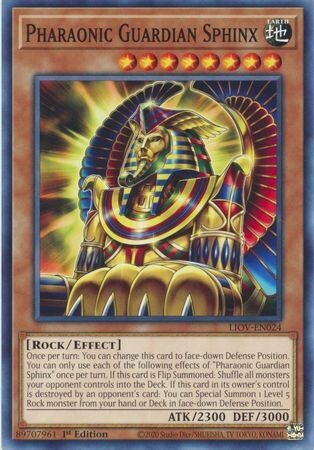 Pharaonic Guardian Sphinx - LIOV-EN024 - Common 1st Edition Lightning Overdrive: LIOV 1st Edition Singles