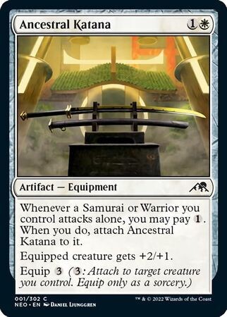 Ancestral Katana 001/302 - Kamigawa Neon Dynasty Singles