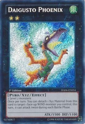 Daigusto Phoenix - HA06-EN054 - Secret Rare 1st Edition Hidden Arsenal 6: Omega Xyz 1st Edition Singles