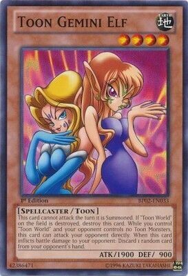 Toon Gemini Elf - BP02-EN033 - Common 1st Edition Battle Pack 2: War of the Giants 1st Edition Singles