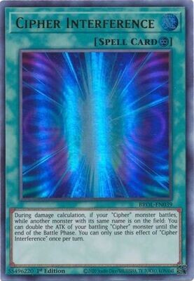 Cipher Interference - BROL-EN039 - Ultra Rare 1st Edition Brothers of Legend 1st Edition Singles (español)