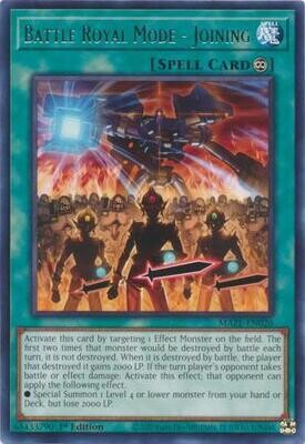 Battle Royal Mode - Joining - MAZE-EN026 - Rare 1st Edition
Maze of Memories 1st Edition Singles