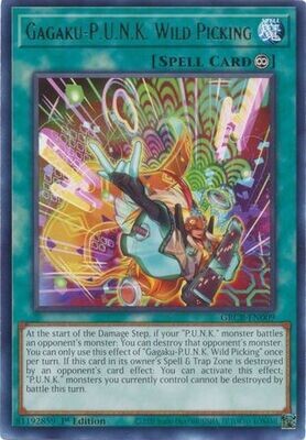 Gagaku-P.U.N.K. Wild Picking - GRCR-EN009 - Rare 1st Edition The Grand Creators 1st Edition Singles