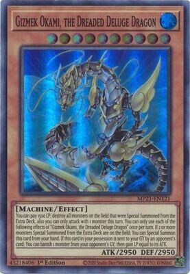 Gizmek Okami, the Dreaded Deluge Dragon - MP21-EN121 - Super Rare 1st Edition 2021 Mega-Tin: Ancient Battles 1st Edition Singles