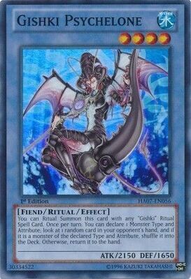 Gishki Psychelone - HA07-EN056 - Super Rare 1st Edition
Hidden Arsenal 7: Knight of Stars 1st Edition Singles