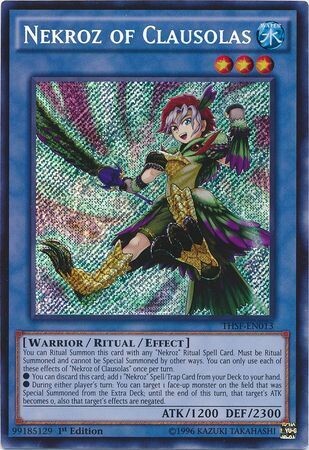 Nekroz of Clausolas - THSF-EN013 - Secret Rare 1st Edition
The Secret Forces (THSF) 1st Edition Singles