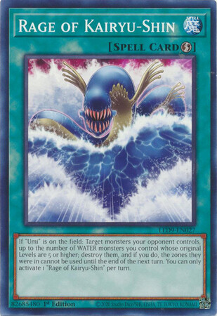 Rage of Kairyu-Shin - LED9-EN027 - Common 1st Edition Legendary Duelists: Duels from the Deep 1st Edition Singles