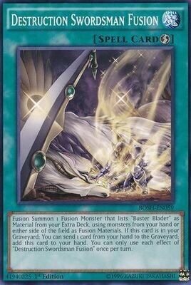 Destruction Swordsman Fusion - BOSH-EN059 - Common 1st Edition Breakers of Shadow 1st Edition Singles (Espanol)