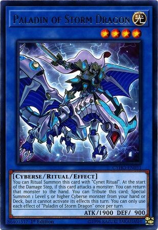 Paladin of Storm Dragon - CYHO-EN031 - Rare 1st Edition Cybernetic Horizon 1st Edition Singles